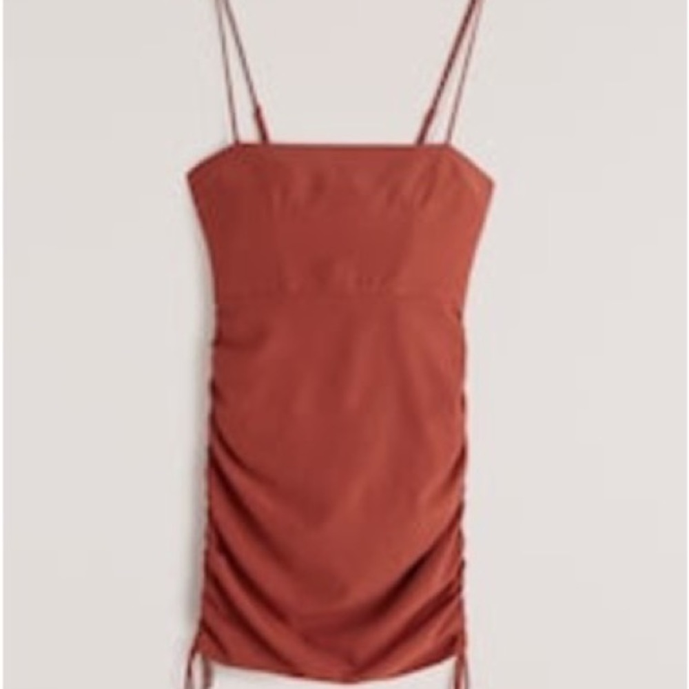 Abercrombie & Fitch Side Cinched Dress Dark Red Size S